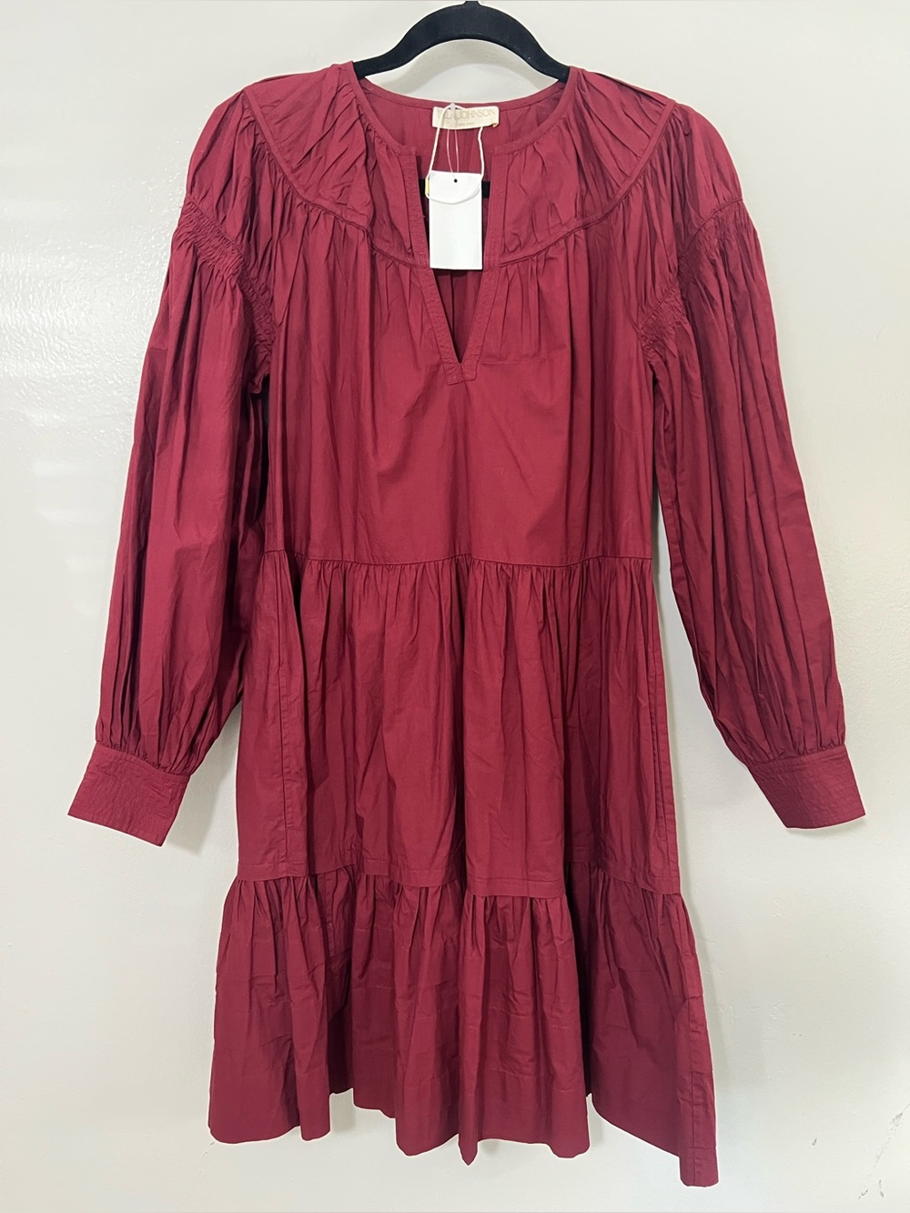Ulla Johnson Boho Luxe Cottagecore Rosa Cotton Balloon Sleeve Peasant Midi Sz 0